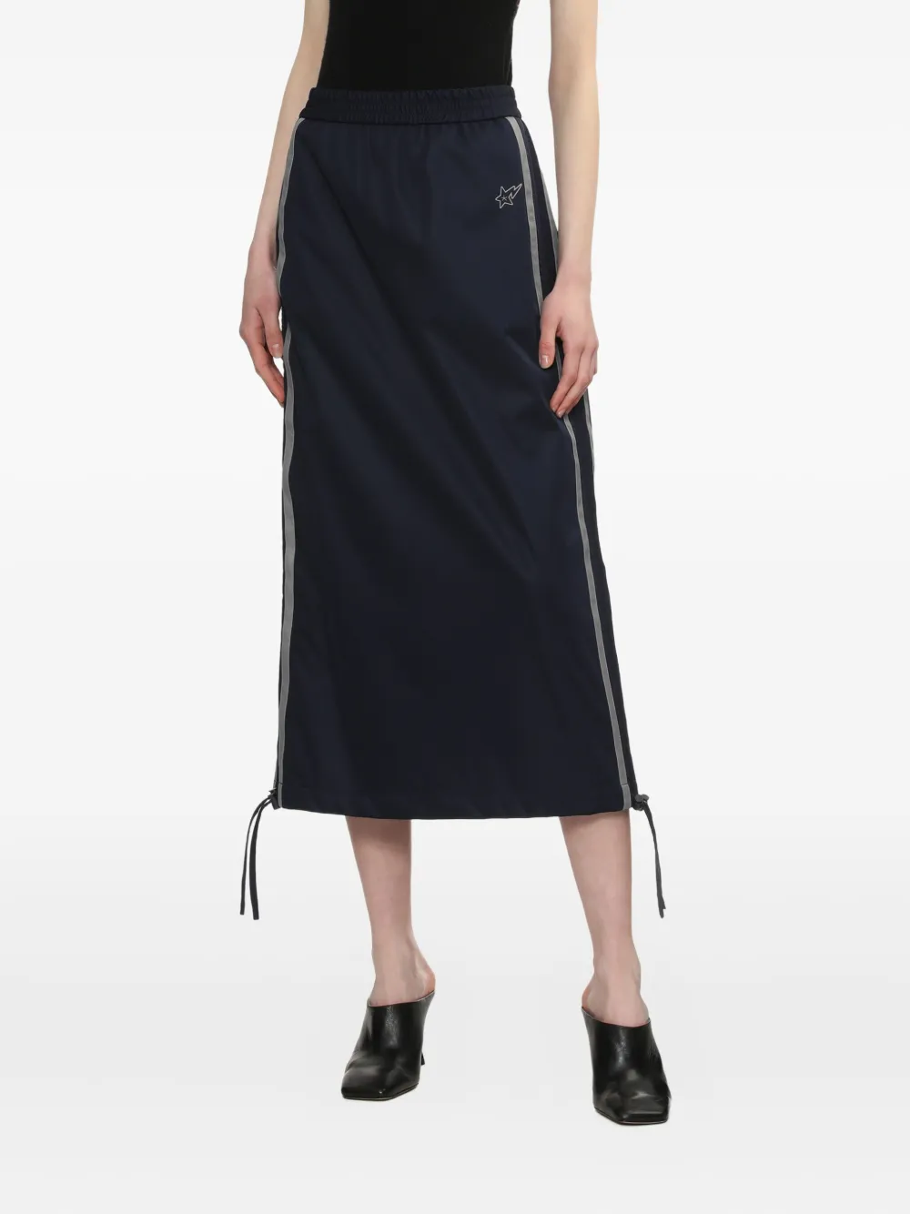 Bapy By *a Bathing Ape® Side-stripe Drawstring-hem Skirt In Blue