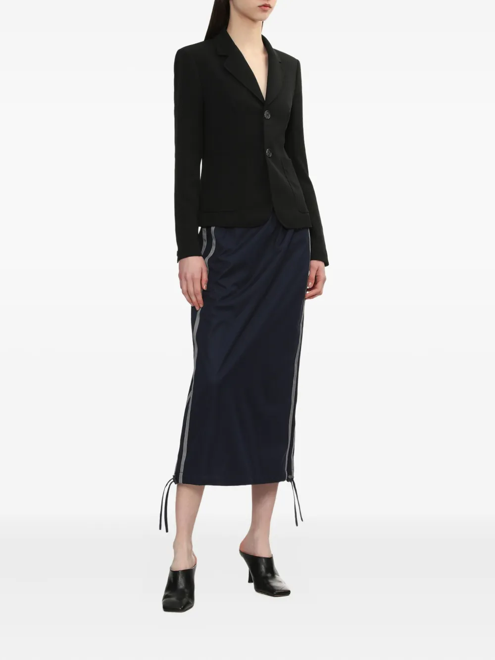 Bapy By *a Bathing Ape® Side-stripe Drawstring-hem Skirt In Blue