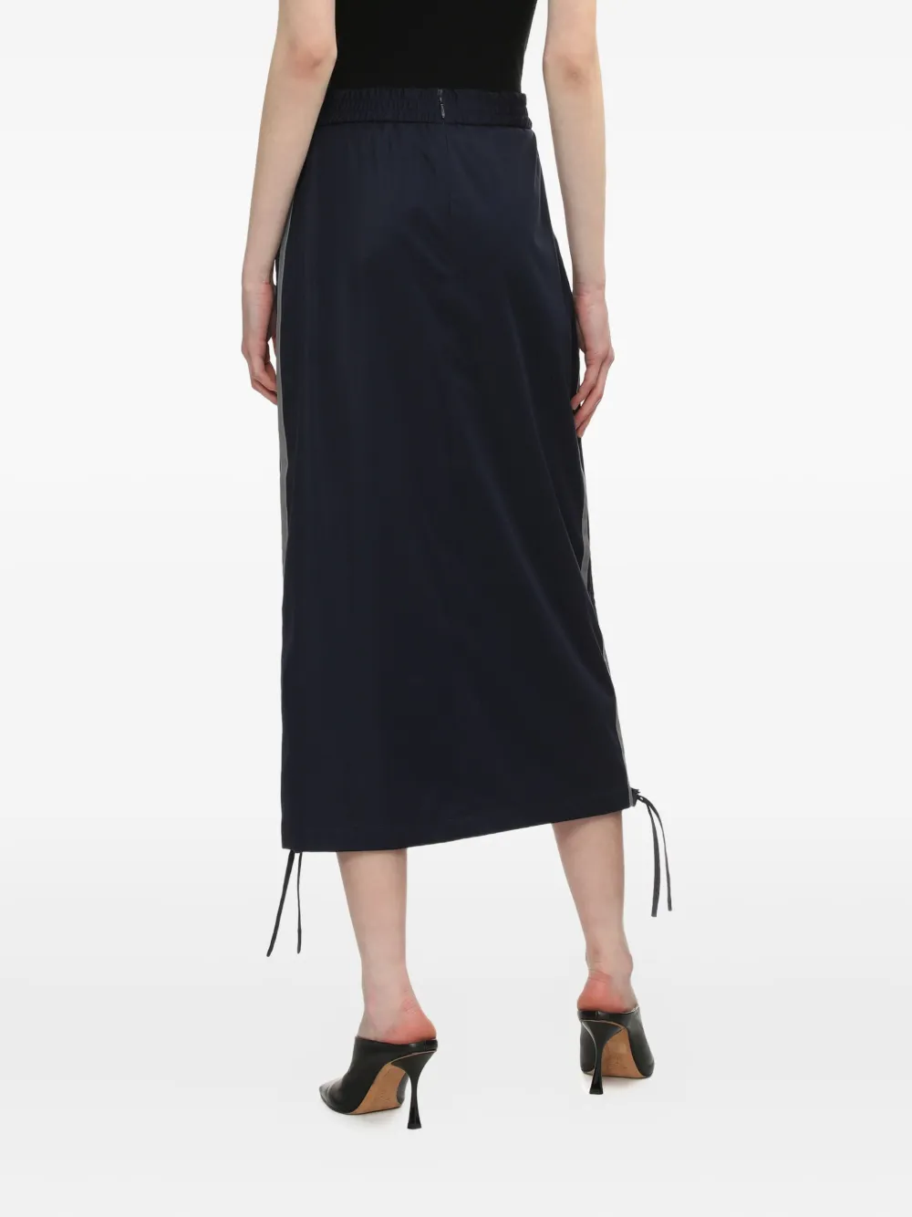 Bapy By *a Bathing Ape® Side-stripe Drawstring-hem Skirt In Blue