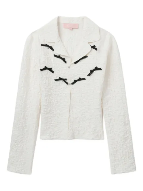BAPY BY *A BATHING APE® bow-embellished textured top