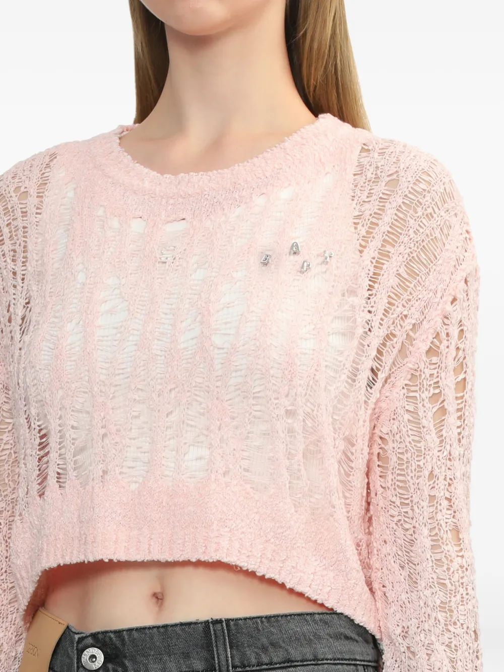 Bapy By *a Bathing Ape® Open-knit Sweater In Pink