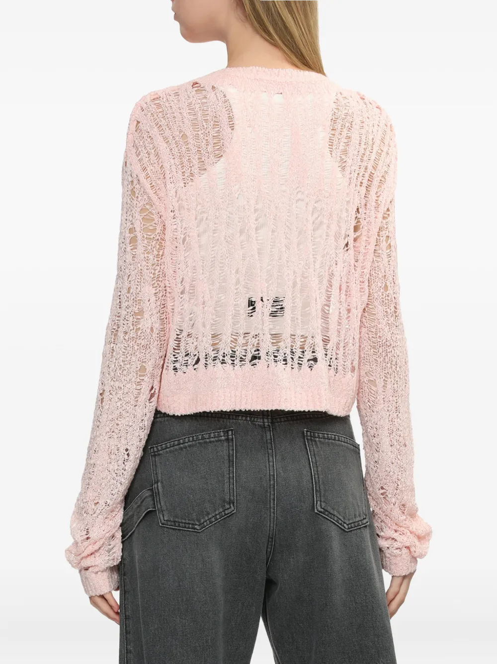 Bapy By *a Bathing Ape® Open-knit Sweater In Pink