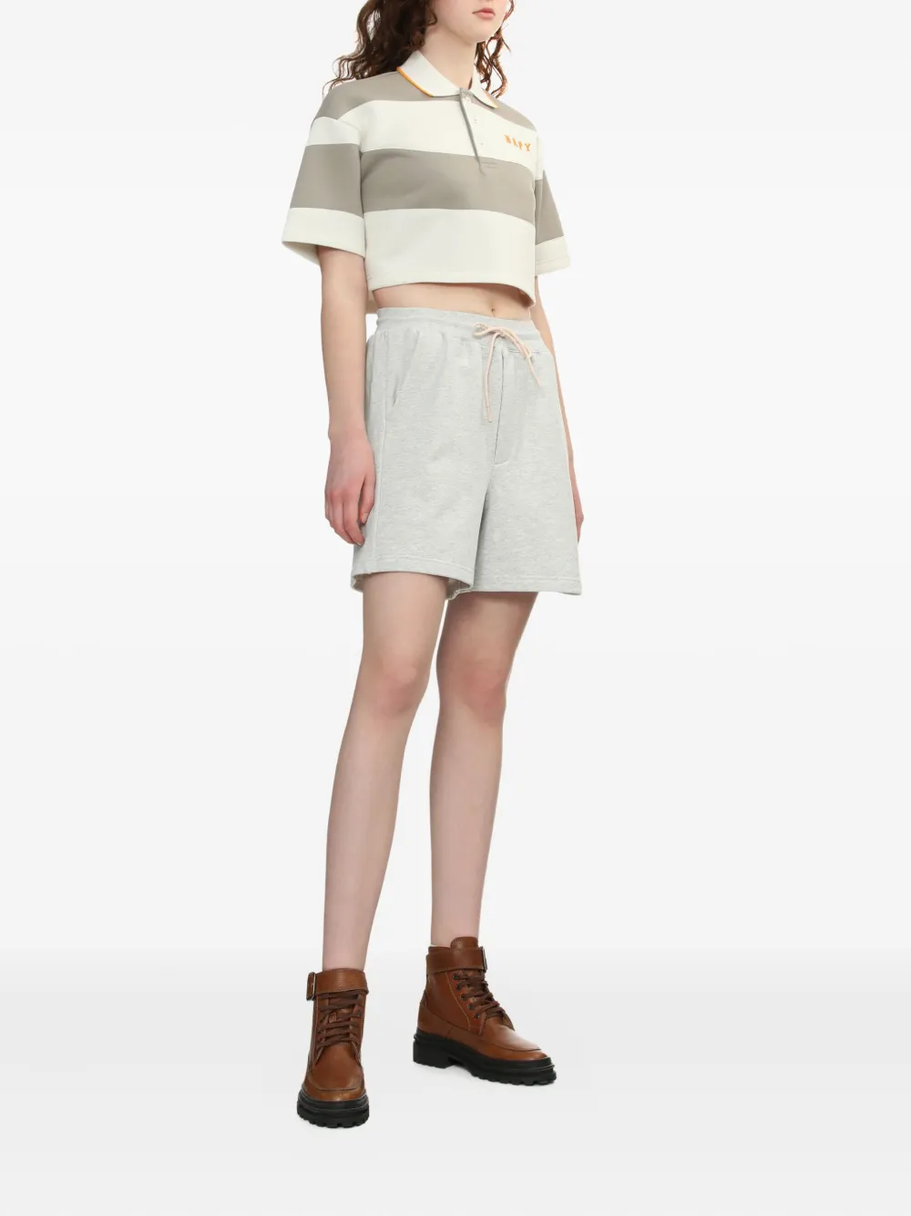 Bapy By *a Bathing Ape® Drawstring-waist Cotton Shorts In Gray