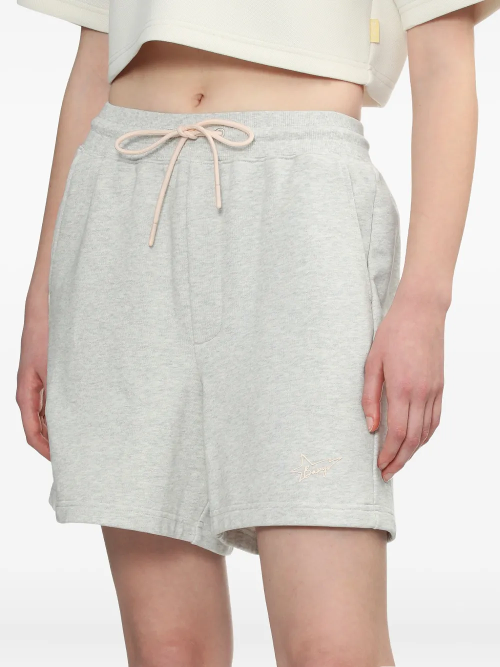 Bapy By *a Bathing Ape® Drawstring-waist Cotton Shorts In Gray