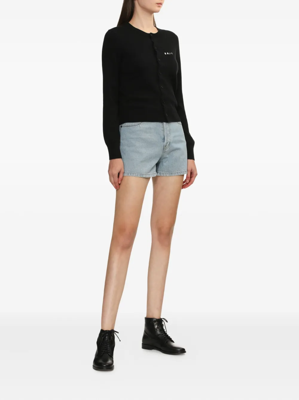 Bapy By *a Bathing Ape® Logo-embroidered Cardigan In Black