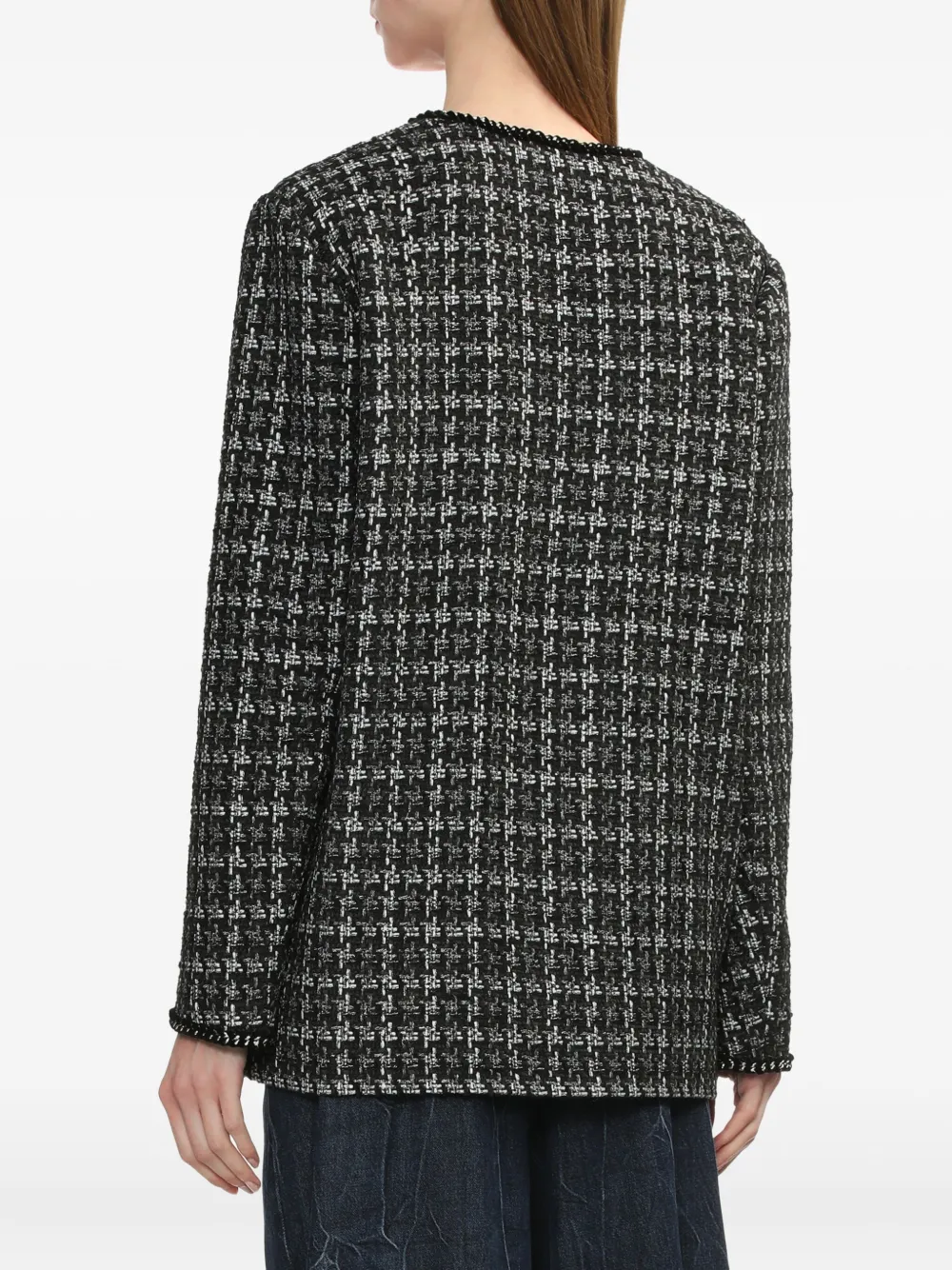 BAPY BY *A BATHING APE Tweed jack met ketting afwerking Zwart