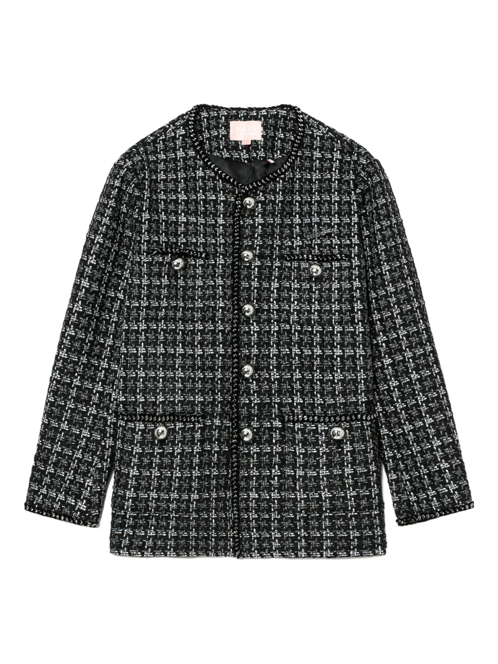BAPY BY *A BATHING APE Tweed jack met ketting afwerking Zwart
