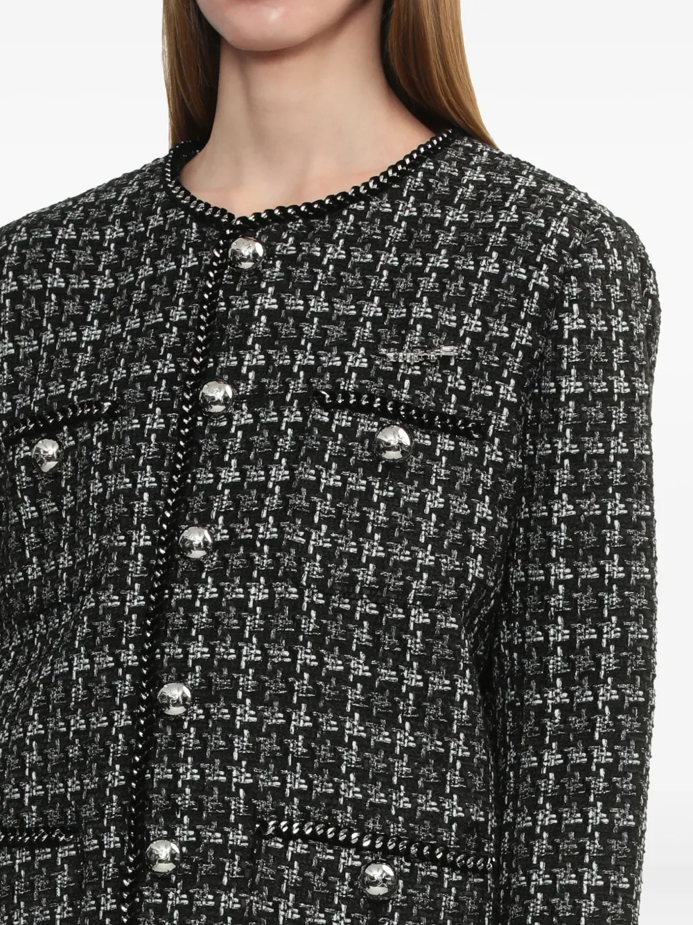 BAPY BY *A BATHING APE Tweed jack met ketting afwerking Zwart