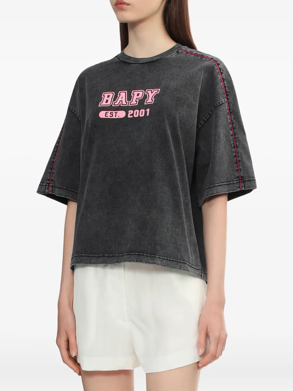 BAPY BY *A BATHING APE T-shirt met logoprint Zwart