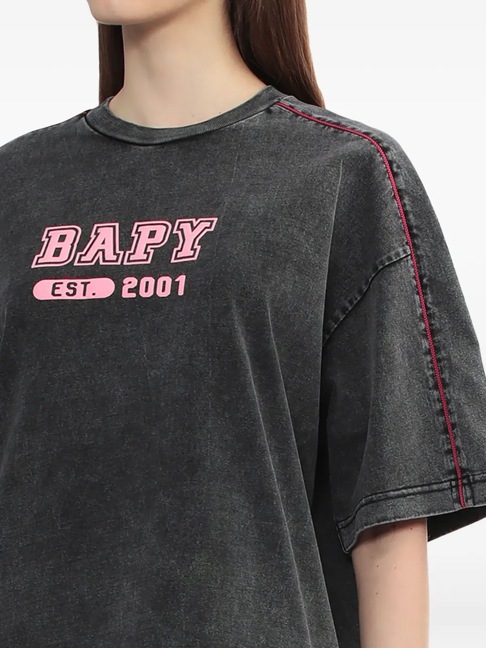BAPY BY *A BATHING APE T-shirt met logoprint Zwart