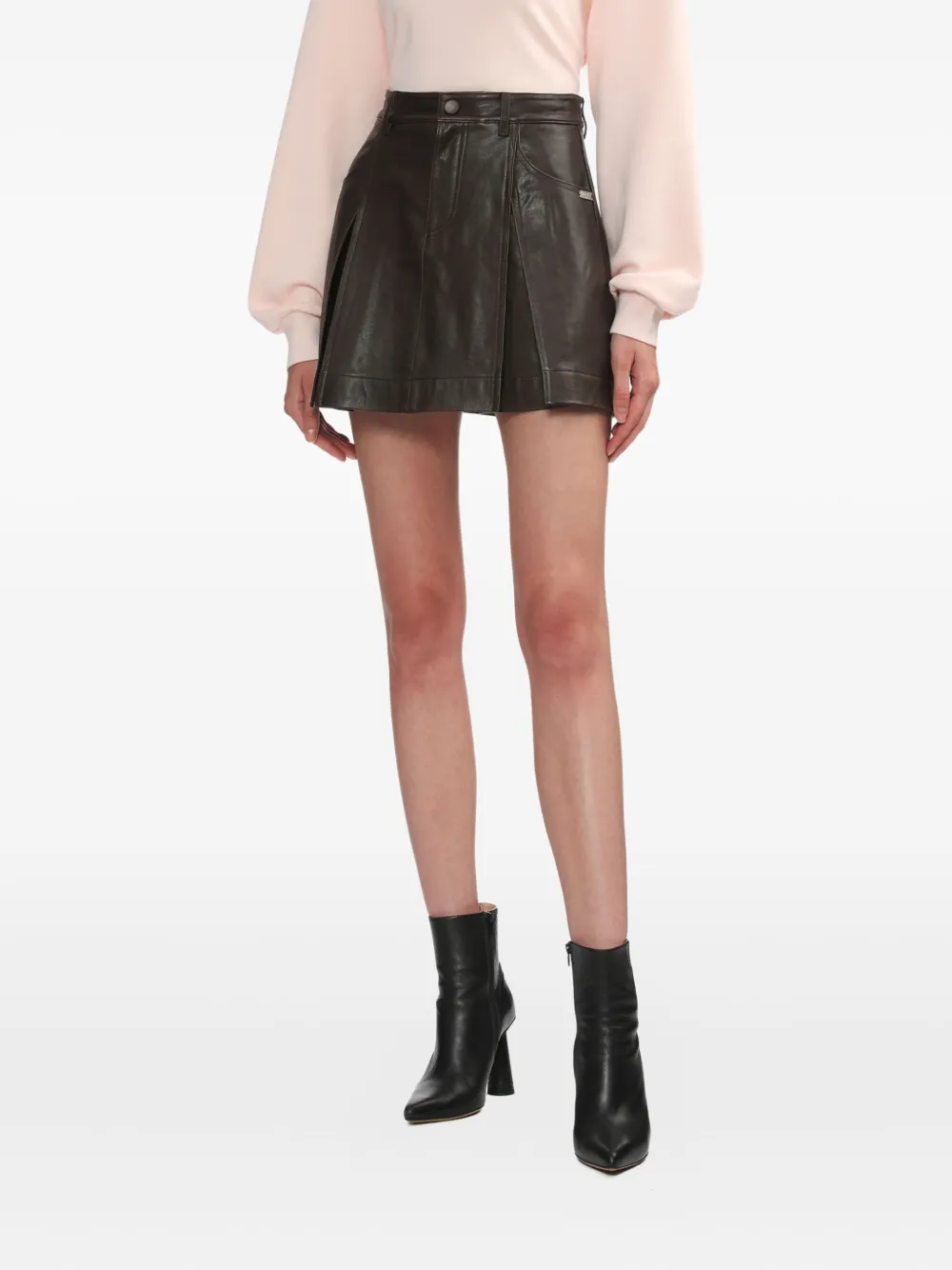 BAPY BY *A BATHING APE Leren mini-rok Bruin