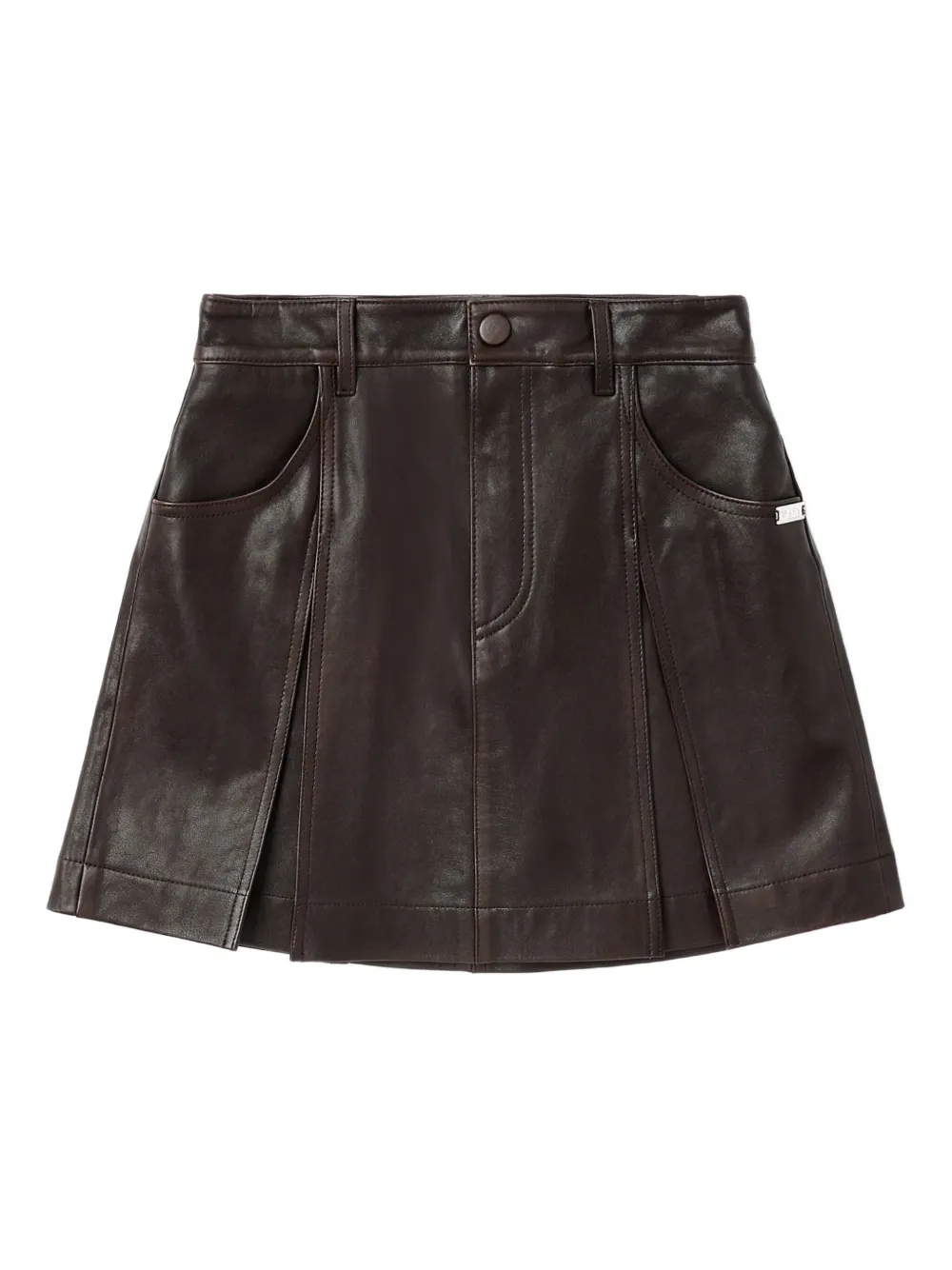 Bapy By *a Bathing Ape® Leather Mini Skirt In Brown