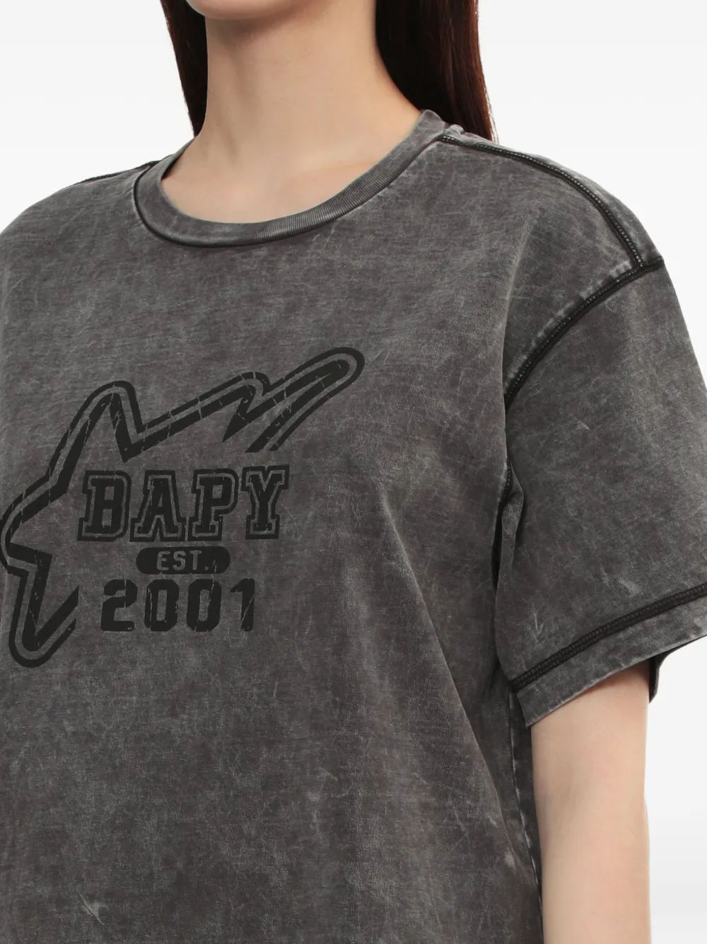 BAPY BY *A BATHING APE Katoenen T-shirt met logoprint Grijs