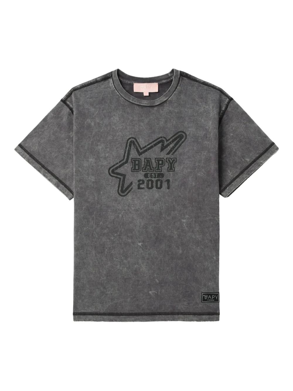 BAPY BY *A BATHING APE Katoenen T-shirt met logoprint Grijs