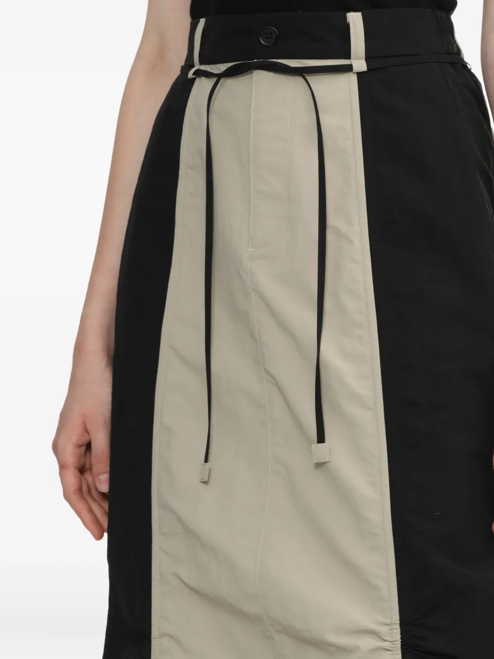 Bapy By *a Bathing Ape® Drawstring Panelled Skirt In Black