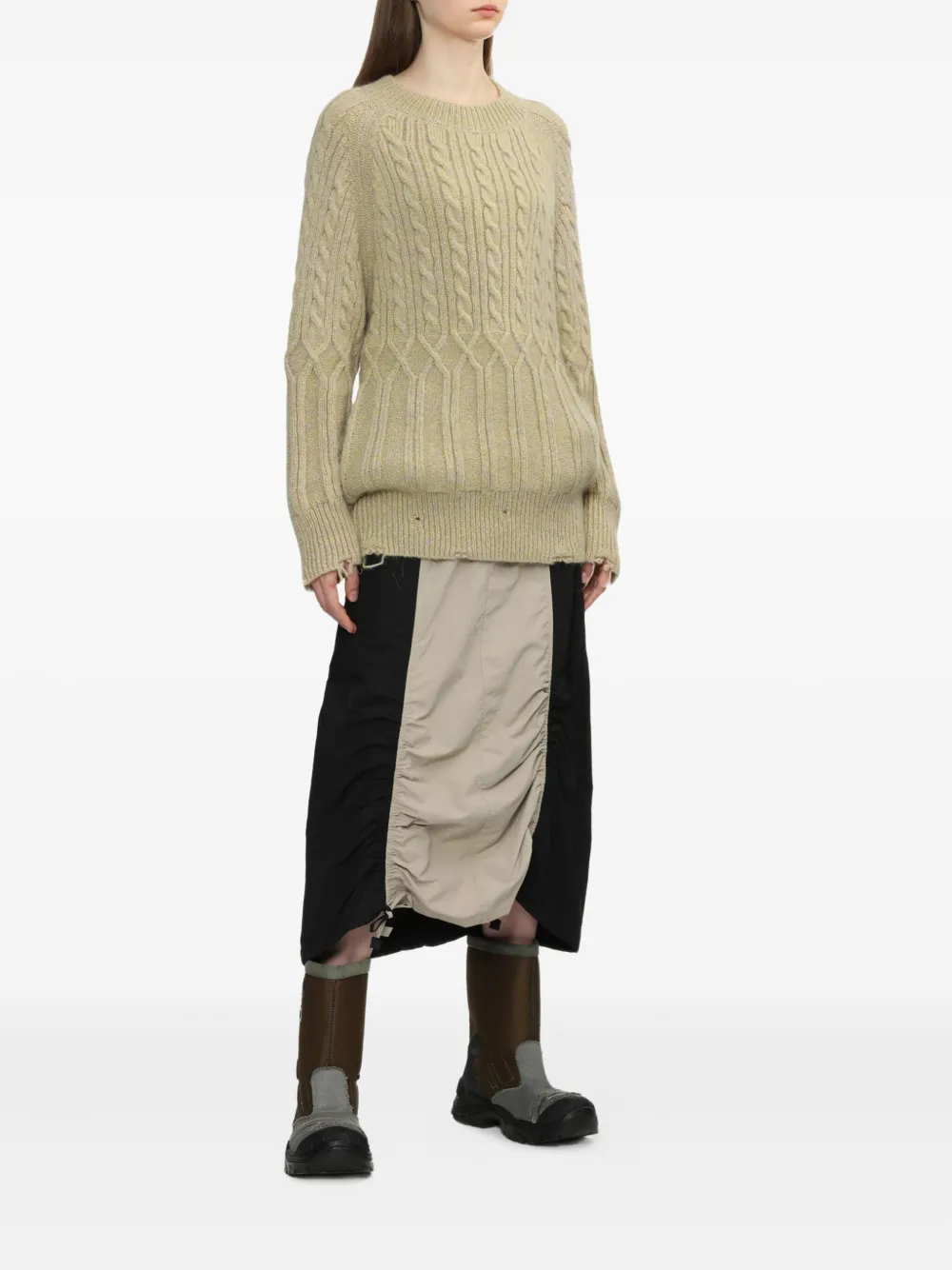 Bapy By *a Bathing Ape® Drawstring Panelled Skirt In Black