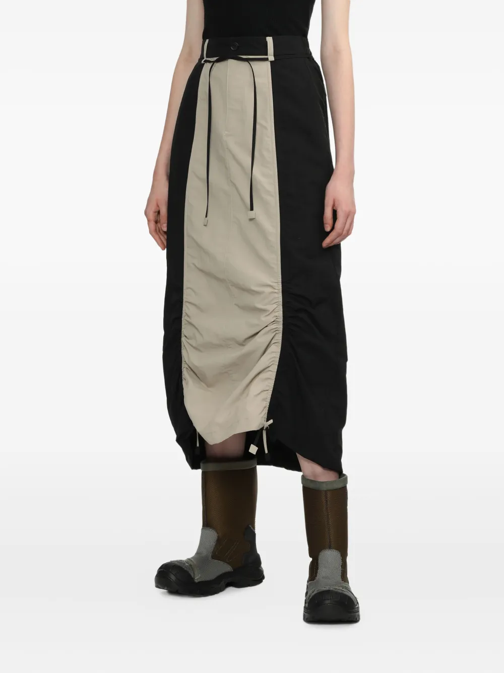 Bapy By *a Bathing Ape® Drawstring Panelled Skirt In Black