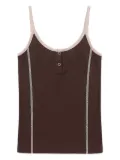 BAPY BY *A BATHING APE® ribbed press stud-fastening top - Brown