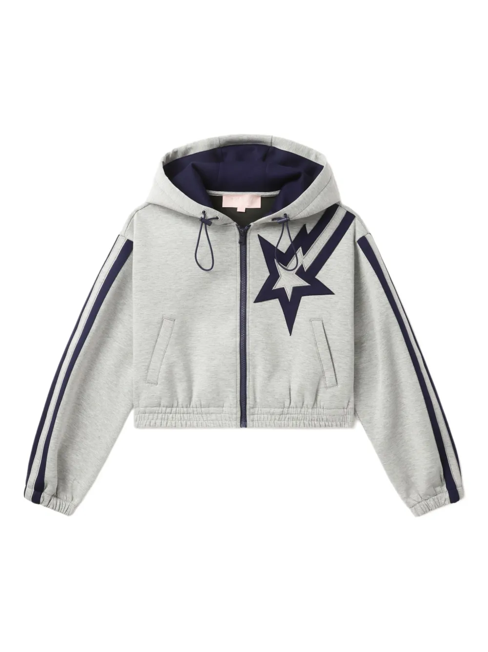 Bapy By *a Bathing Ape® Star-stripe Hooded Jacket In Gray