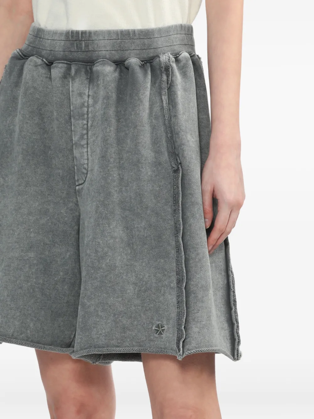 Bapy By *a Bathing Ape® Elastic-waist Rolled-edge Shorts In Gray