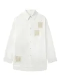 BAPY BY *A BATHING APE® crochet-detail linen shirt - White