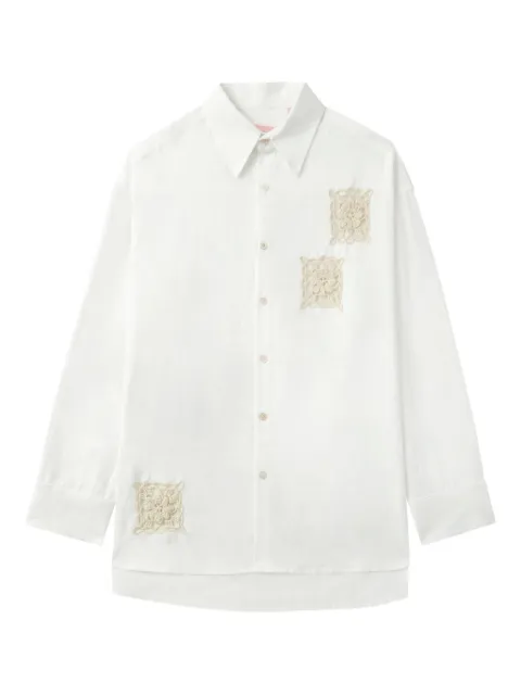 BAPY BY *A BATHING APE® crochet-detail linen shirt