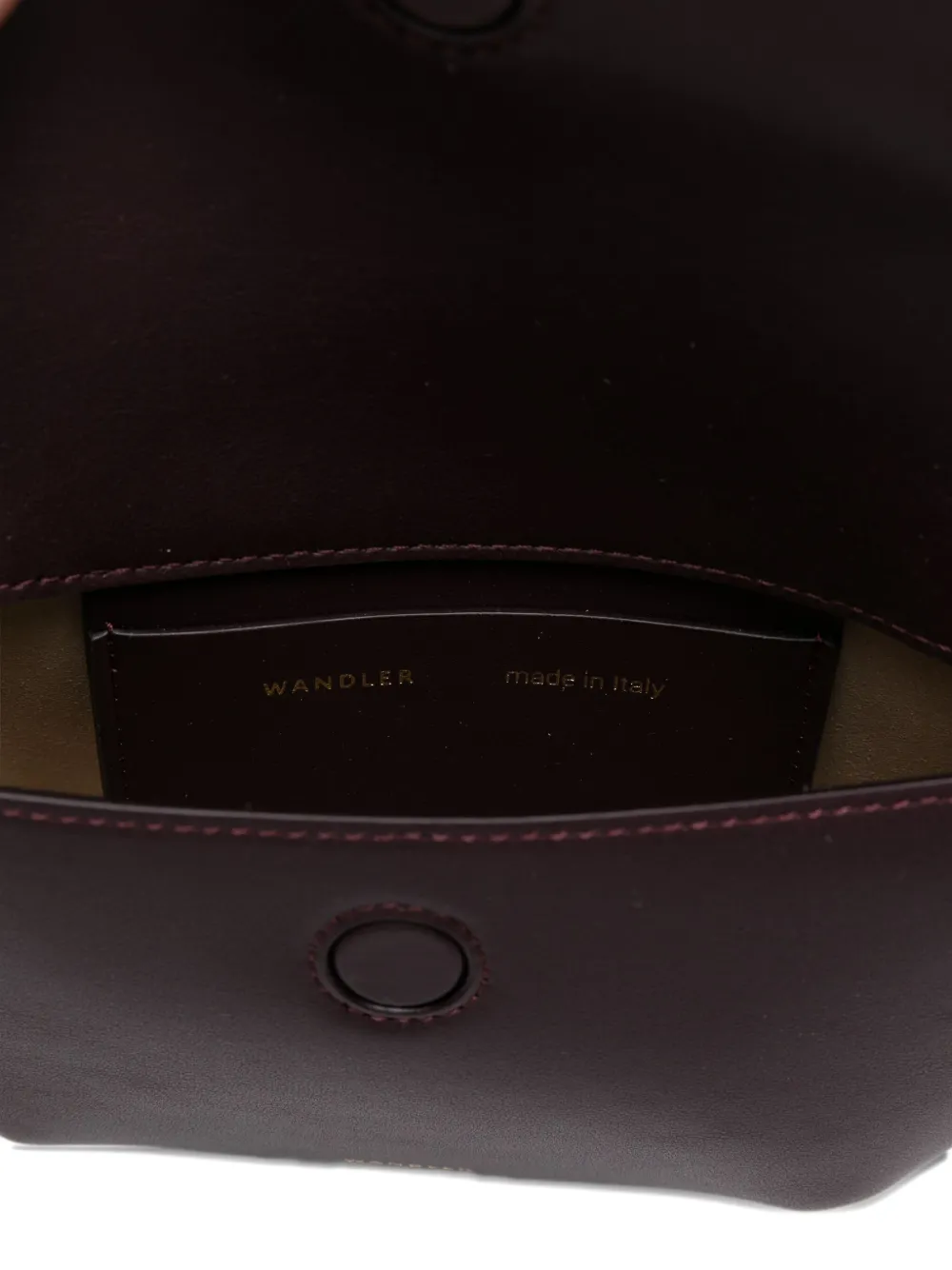 Wandler mini Kate crescent-frame calf leather bag Rood
