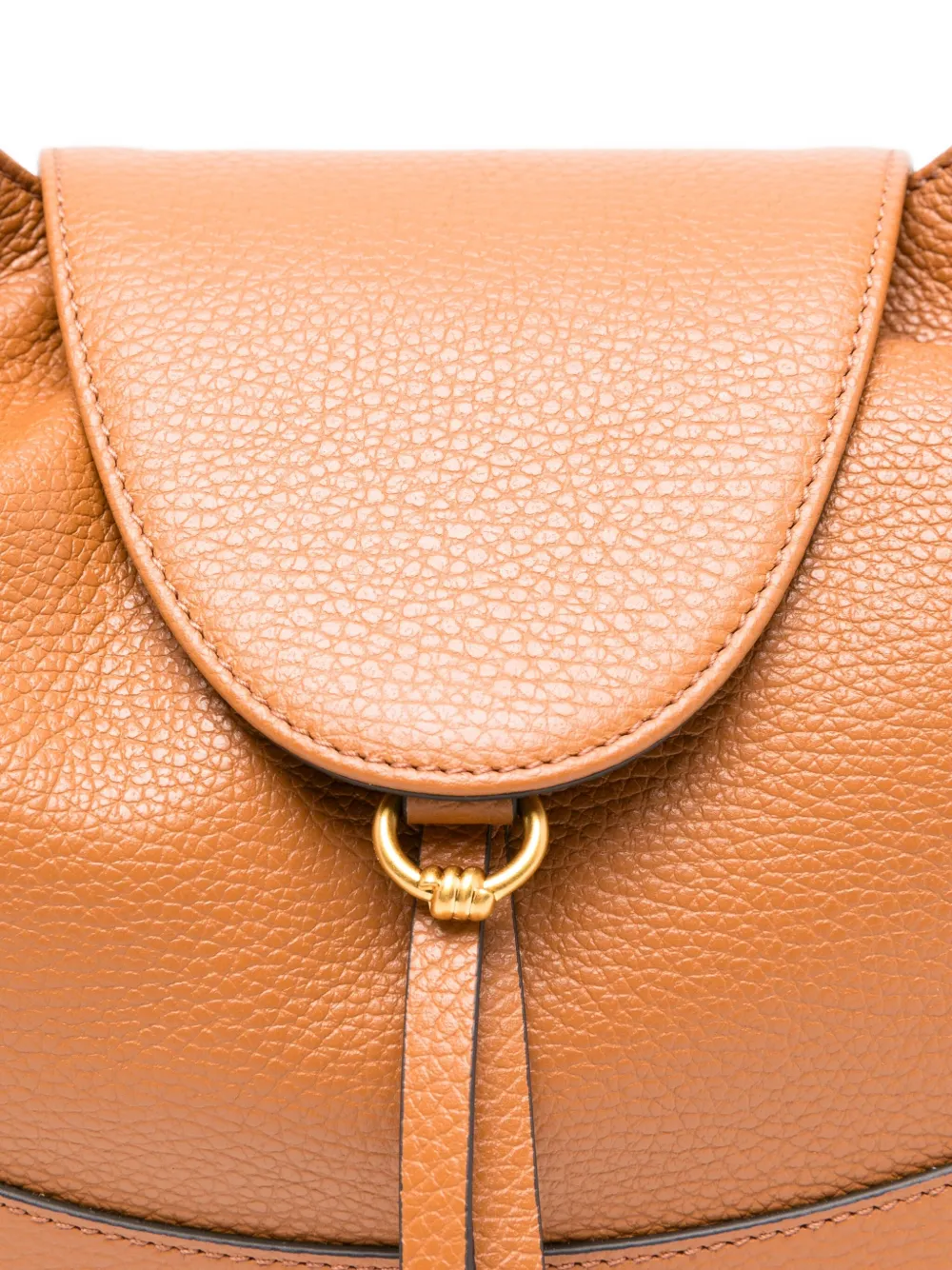 GIANNI CHIARINI Edith leren schoudertas met omslag Bruin