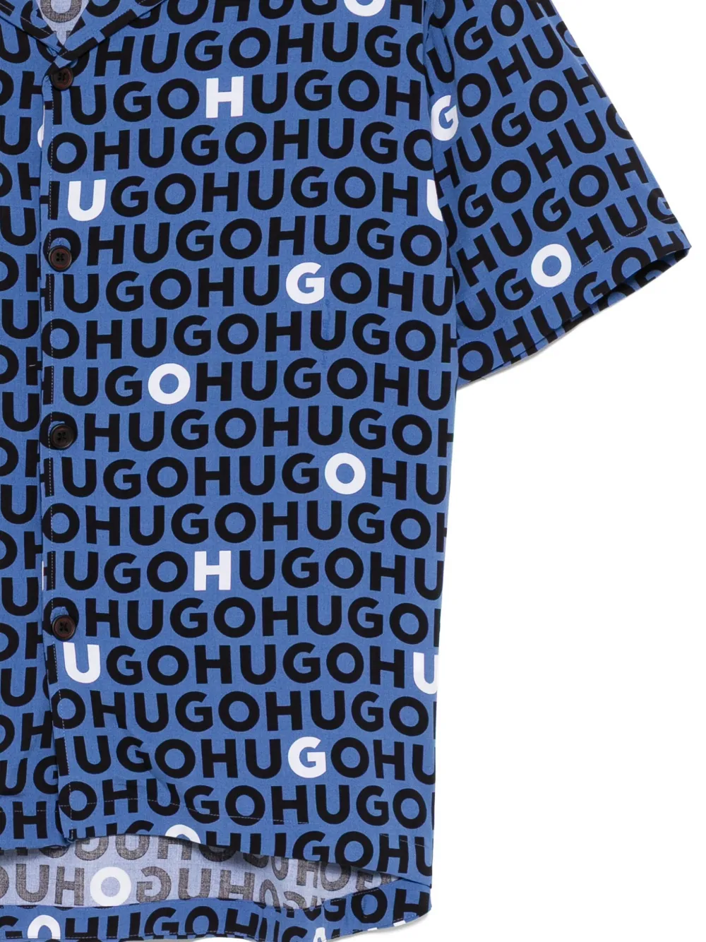 HUGO Overhemd met logoprint Blauw