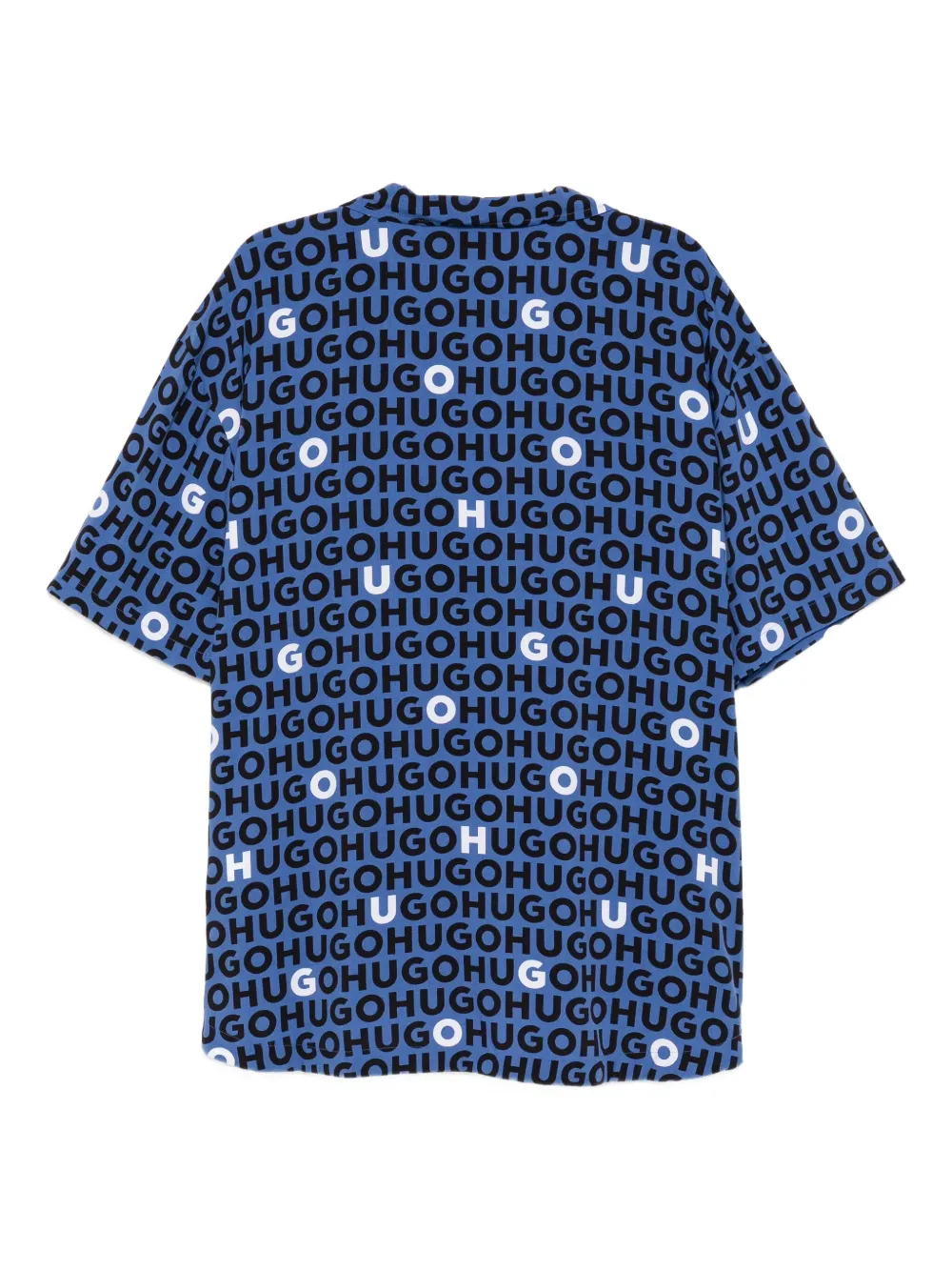 HUGO Overhemd met logoprint - Blauw