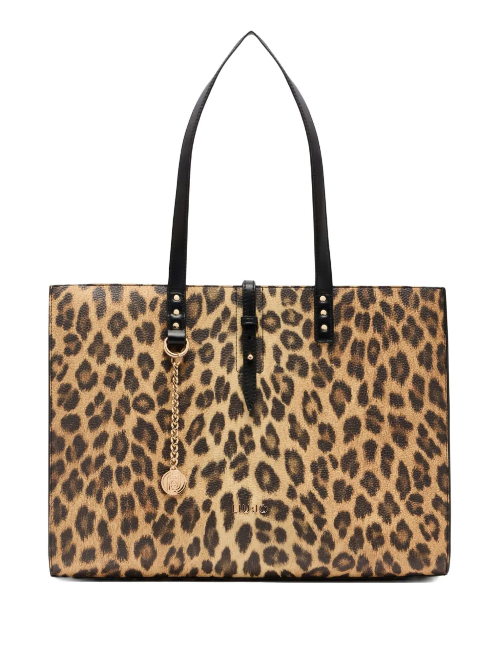 LIU JO large animal-print tote bag Beige
