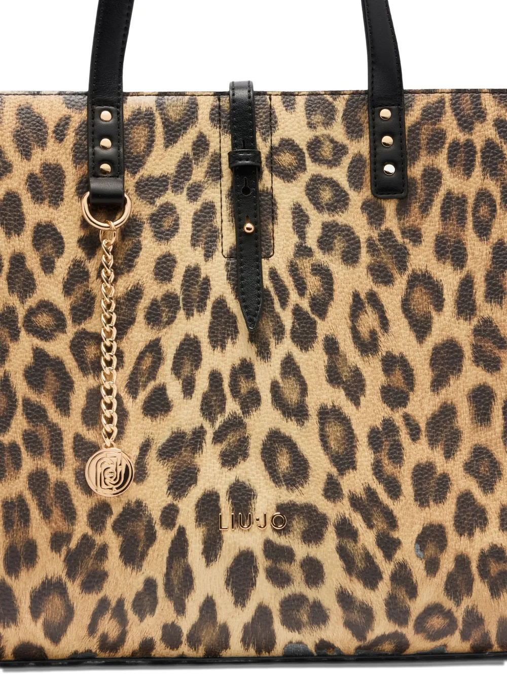 LIU JO large animal-print tote bag Beige