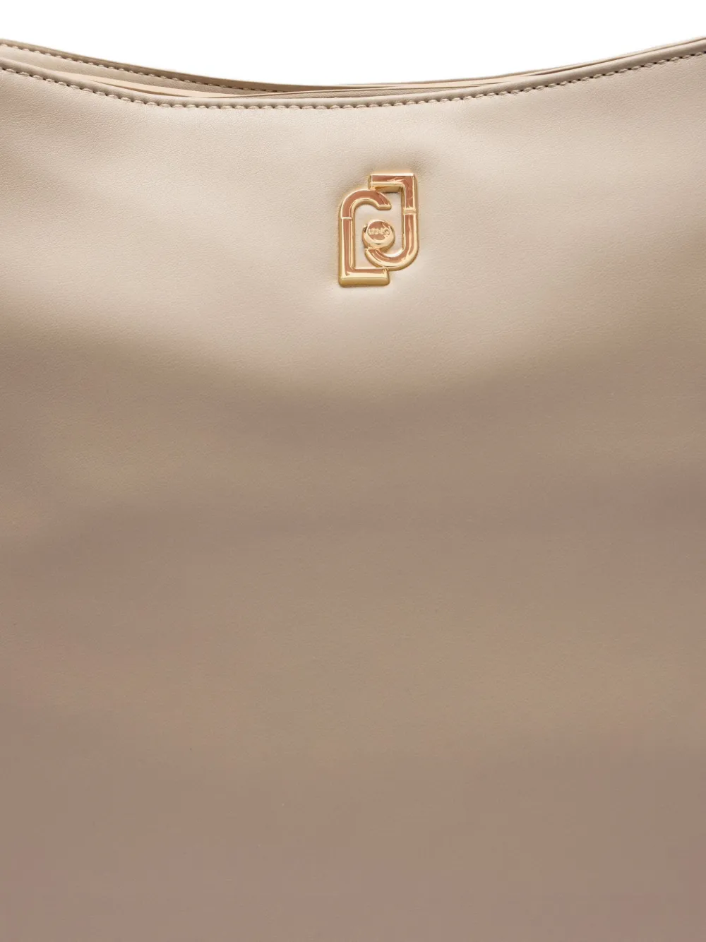 LIU JO medium logo-plaque adjustable-strap shoulder bag Beige