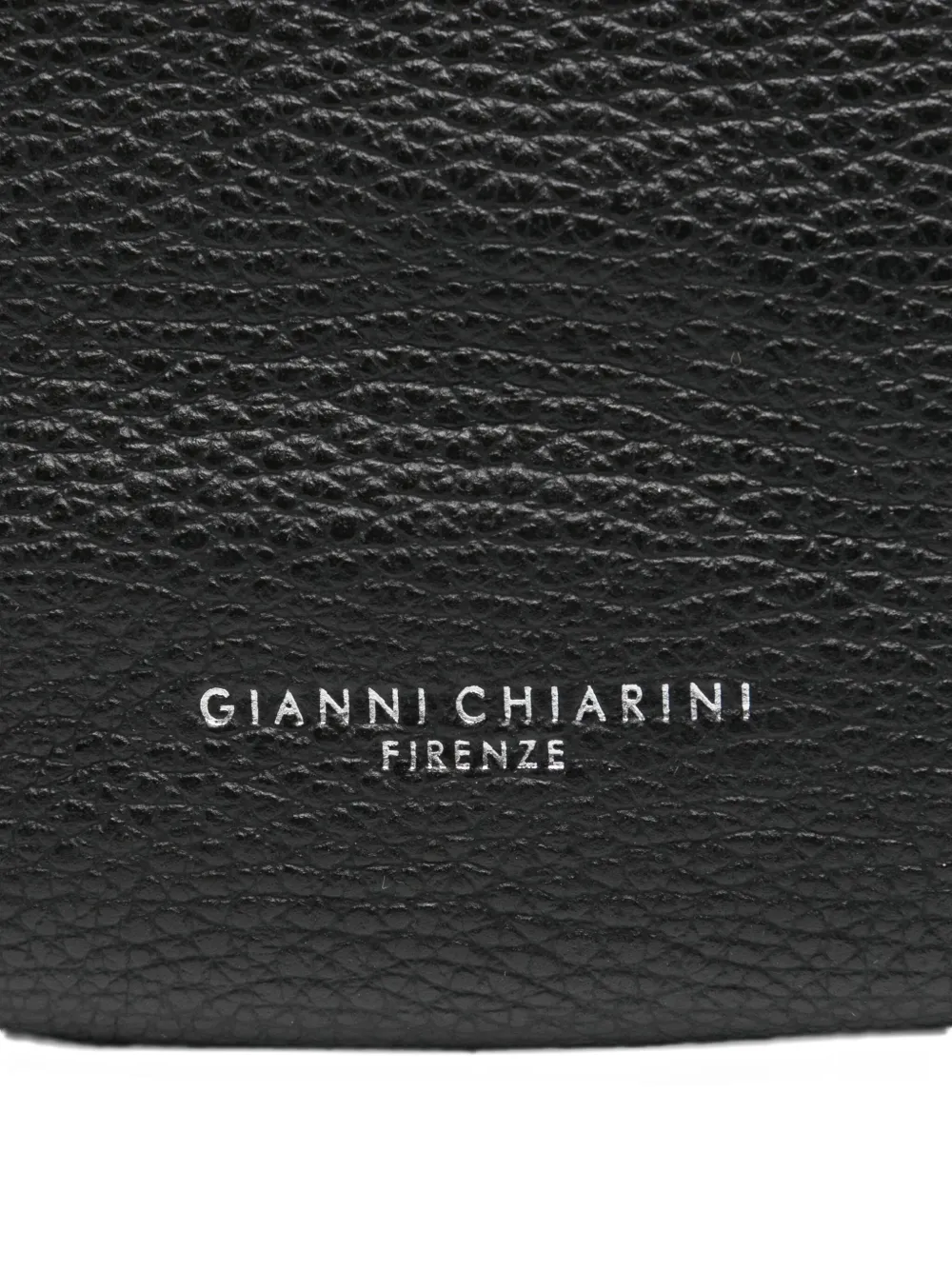 GIANNI CHIARINI Aisha halvemaanvormige leren schoudertas Zwart