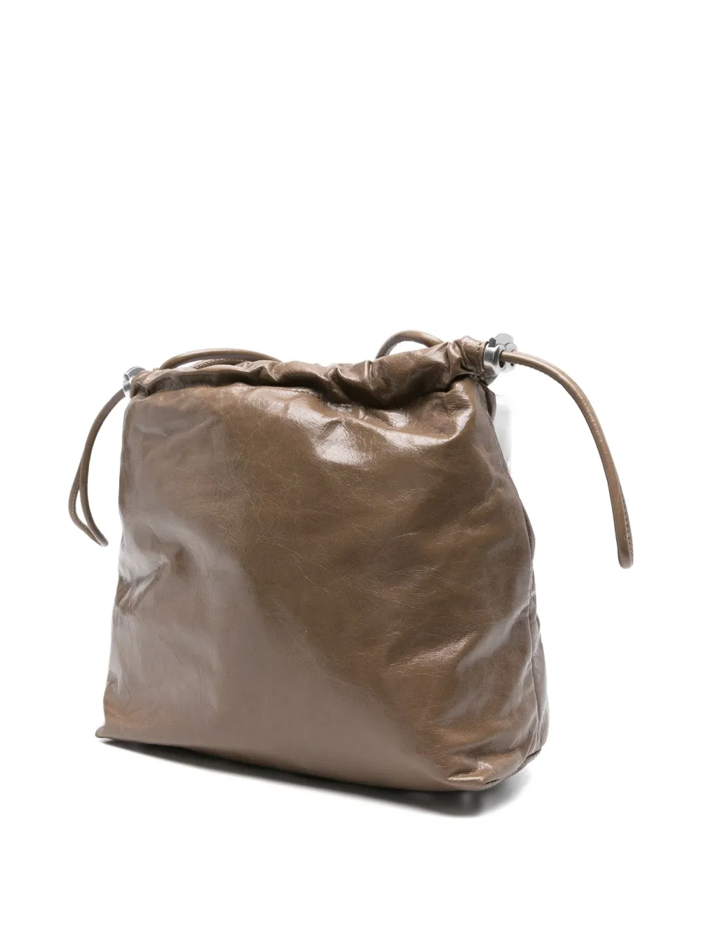 Diesel Leren bucket-tas Bruin