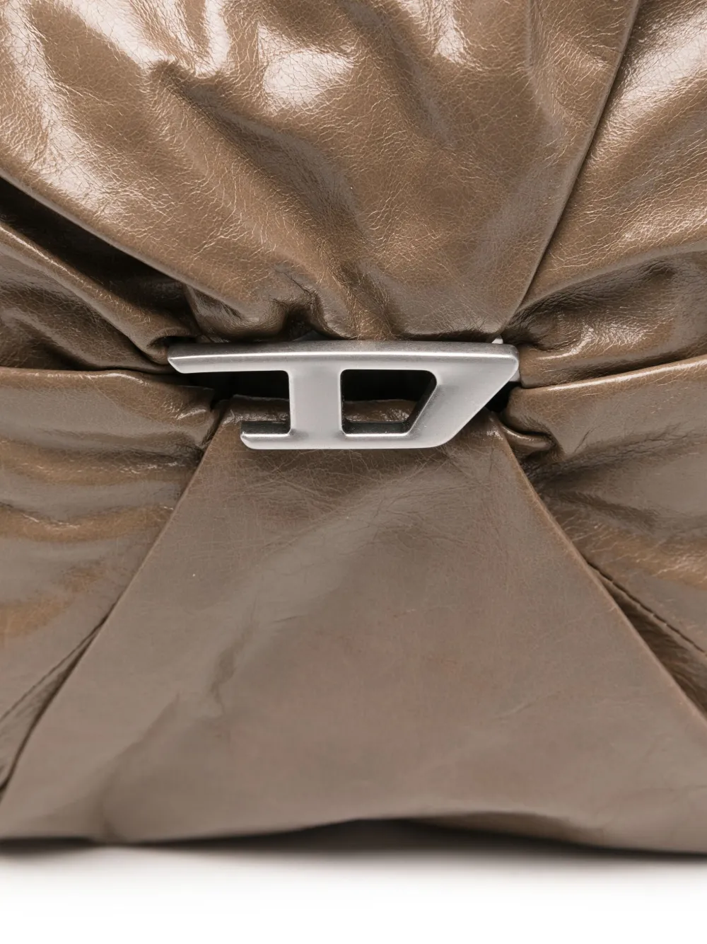 Diesel Leren bucket-tas Bruin