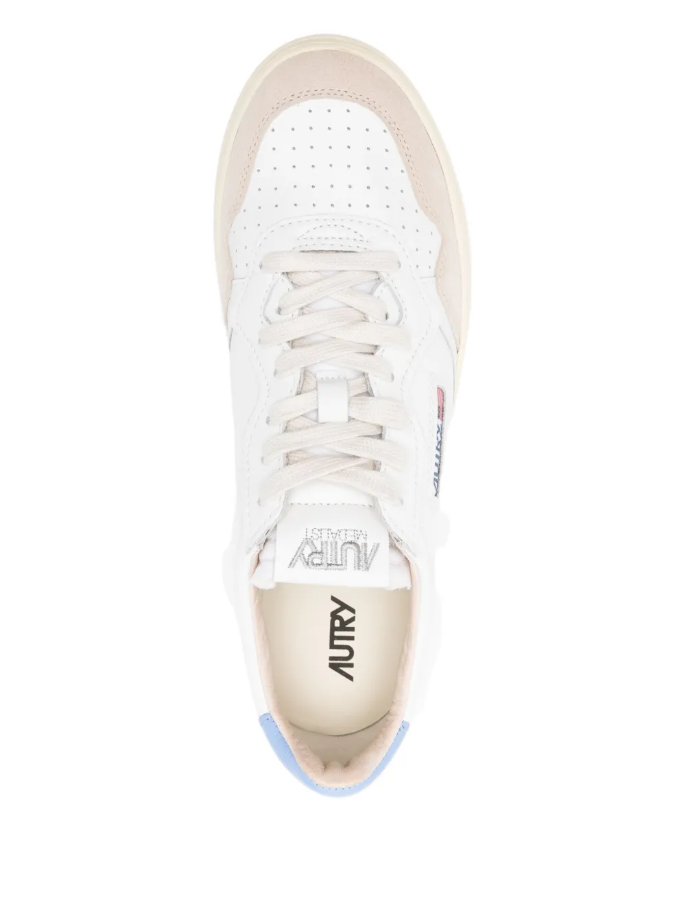 Autry 'medalist' White Low Top Sneakers With Embossed Logo On The Tongue In White
