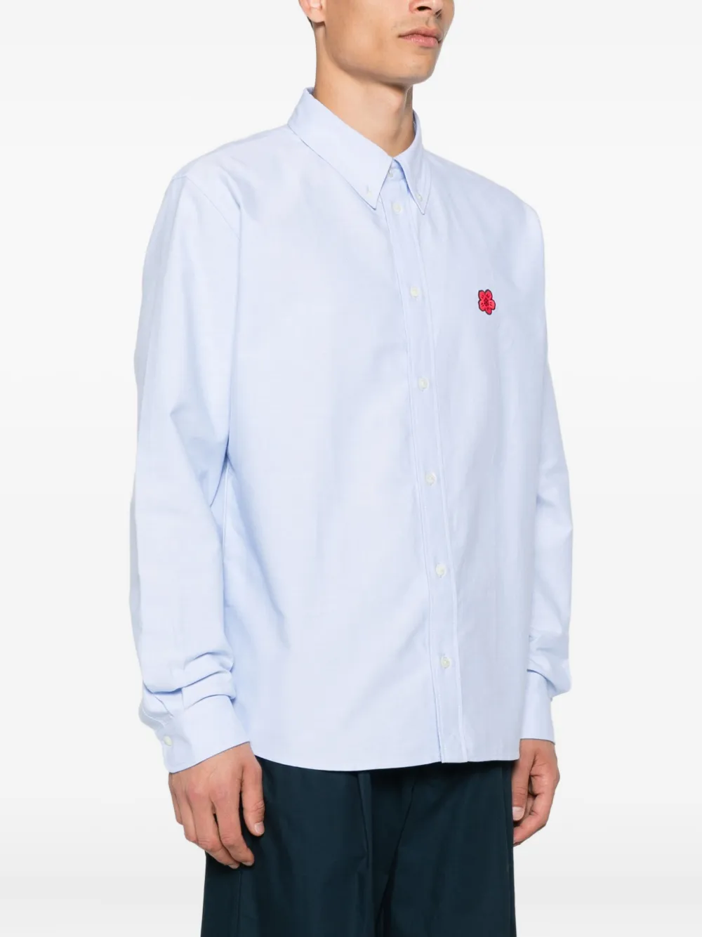 Kenzo T-shirt met bloemenprint Blauw