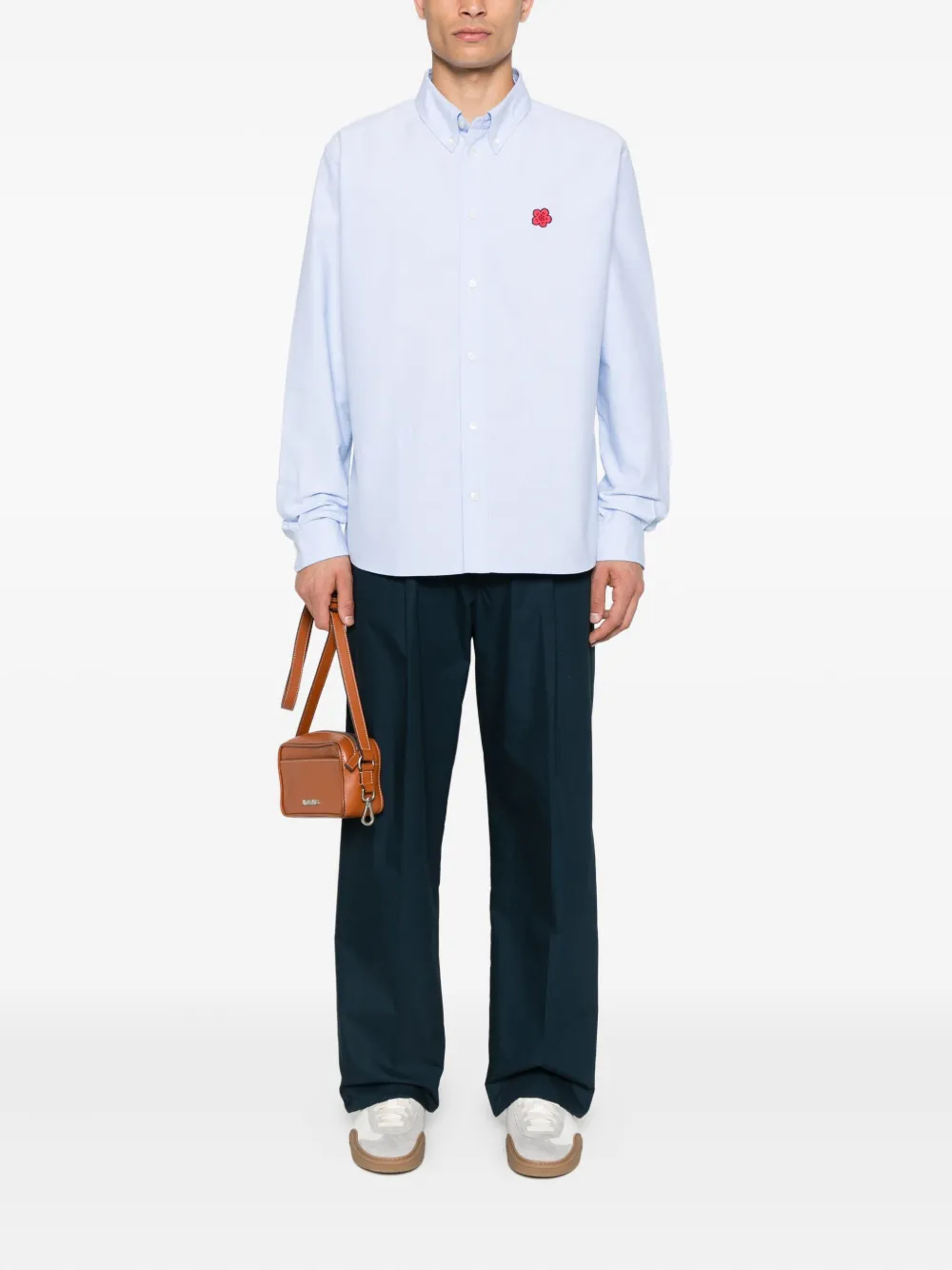 Kenzo T-shirt met bloemenprint Blauw