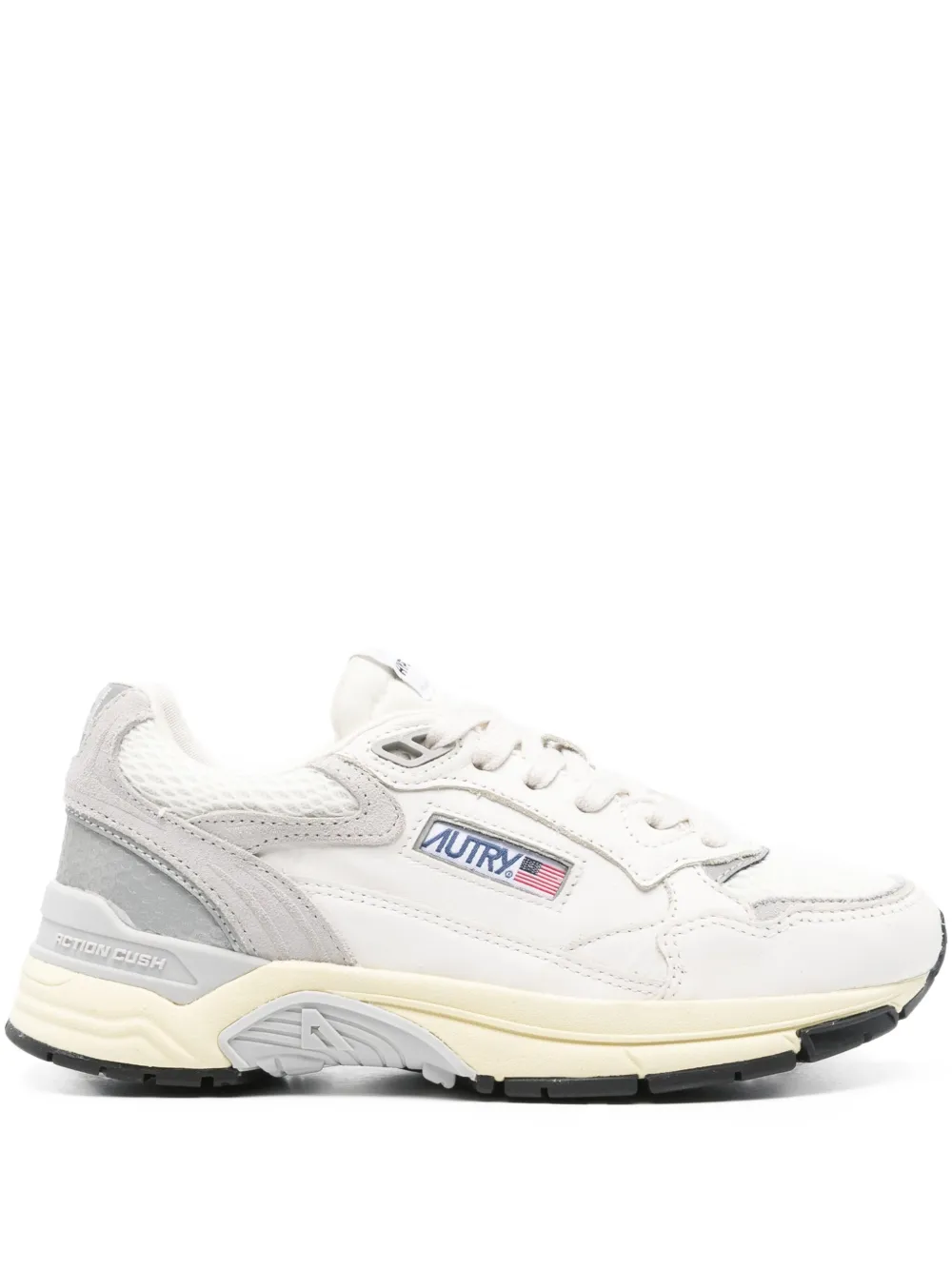 Autry leather panel sneakers White