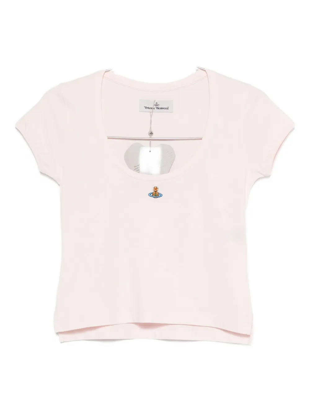 Vivienne Westwood Heart-detail Organic Cotton Top In Pink