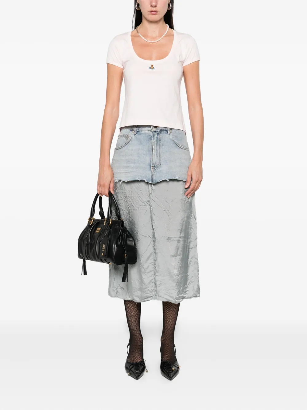 Vivienne Westwood Heart-detail Organic Cotton Top In Pink