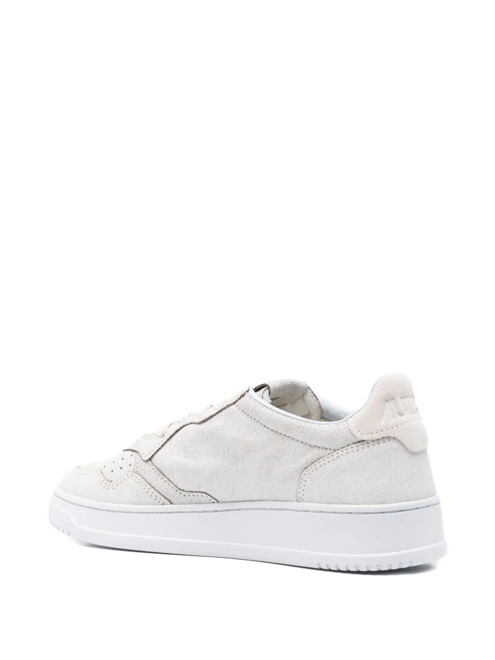 Autry Medalist lace-up leather trainers White
