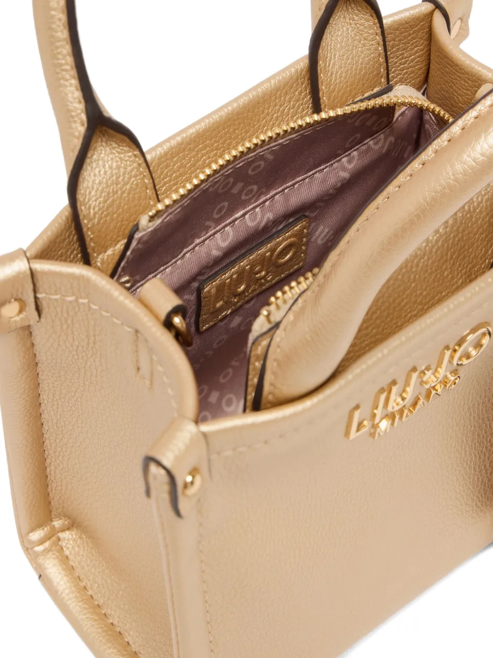 Liu •jo Mini Bag With Charm In Gold