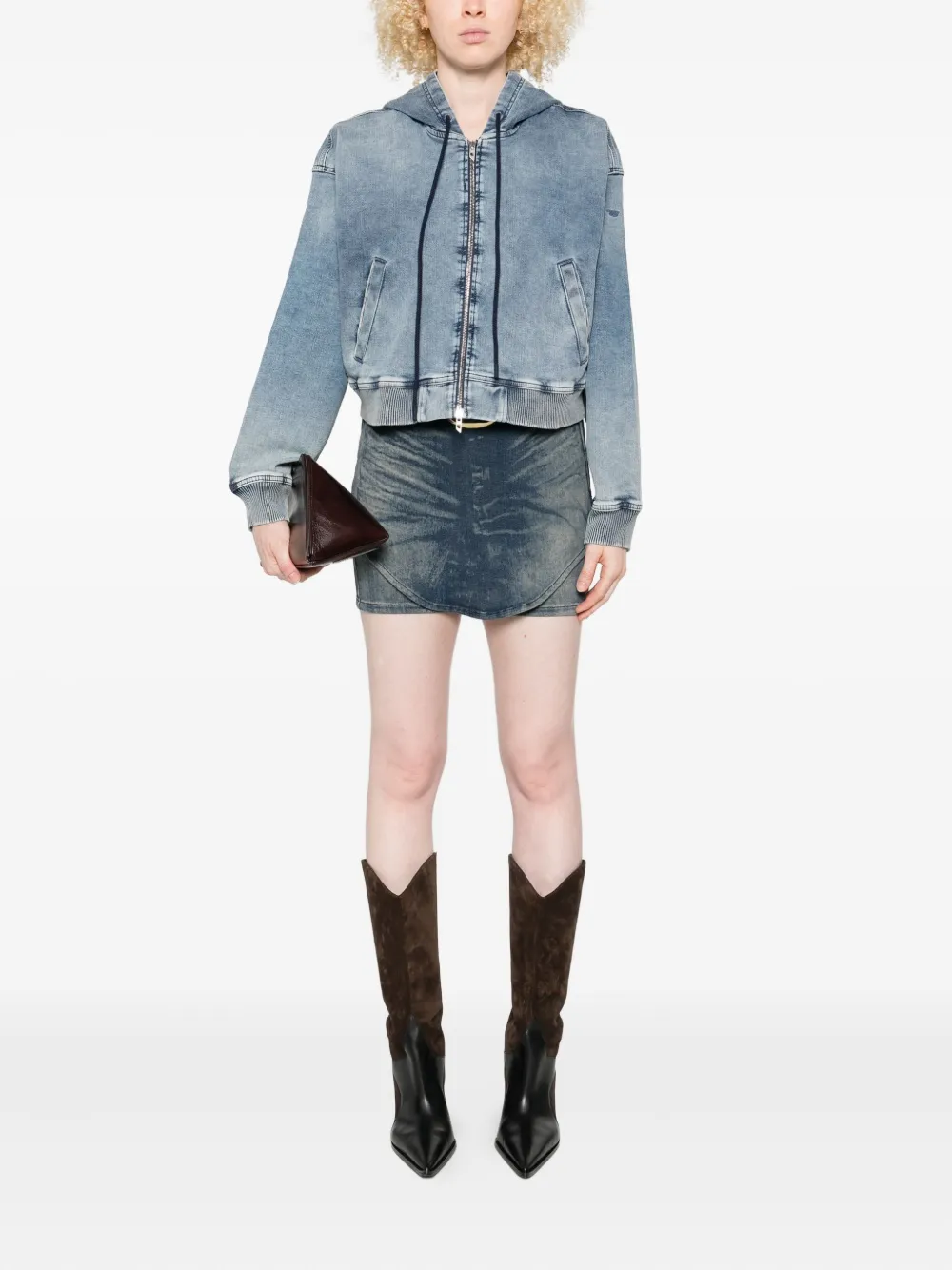 Diesel Denim jack Blauw