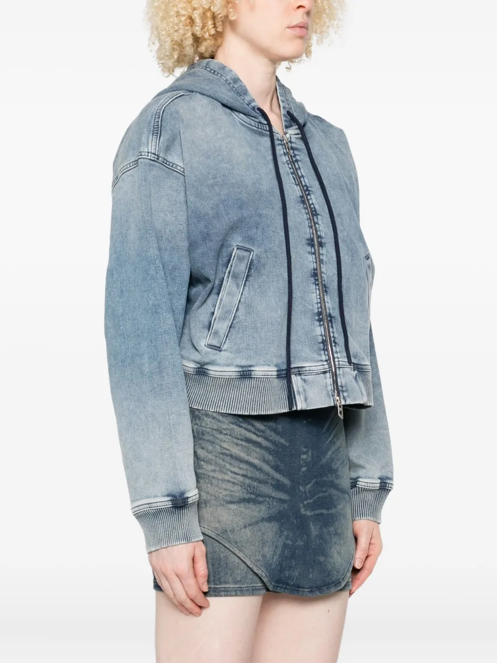 Diesel Denim jack Blauw