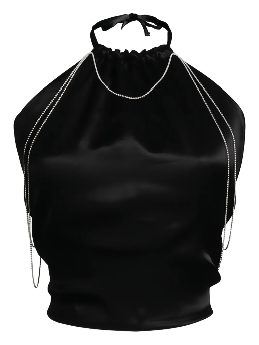 Hamoulet Layla chain-embellished halter top | Black | Image 1
