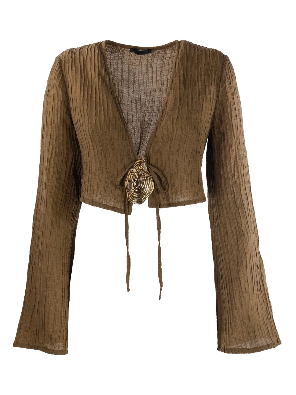 Hadar bell-sleeve embellished blouse