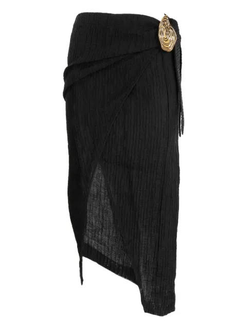 Hamoulet textured embellished midi skirt