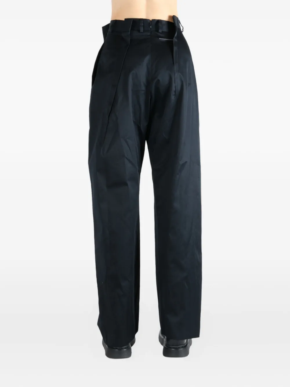 Mm6 Maison Margiela Pleated-front Trousers In Black